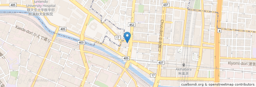 Mapa de ubicacion de ココス en 日本, 東京都, 千代田区.