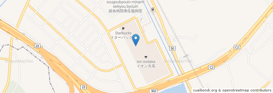 Mapa de ubicacion de スターバックス en Japonya, 愛知県, 名古屋市, 緑区.