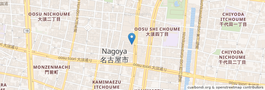 Mapa de ubicacion de スターバックス en ژاپن, 愛知県, 名古屋市, 中区.