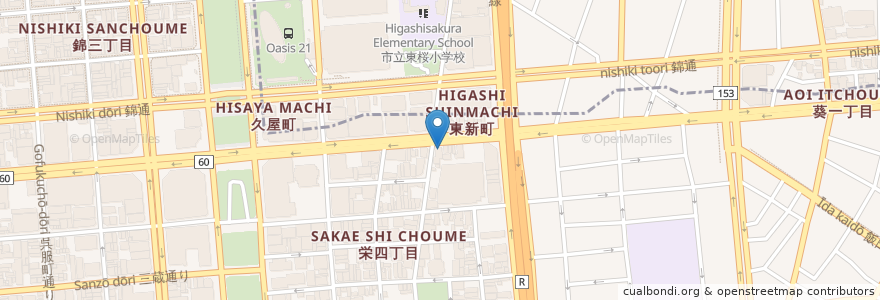 Mapa de ubicacion de スターバックス en 日本, 爱知县, 名古屋市, 中区.