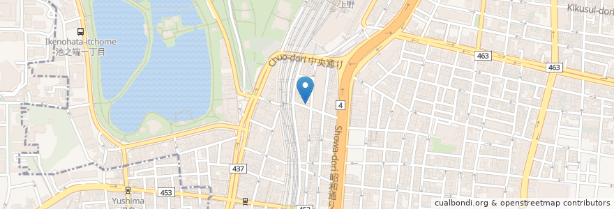 Mapa de ubicacion de 大統領 en Jepun, 東京都, 台東区.