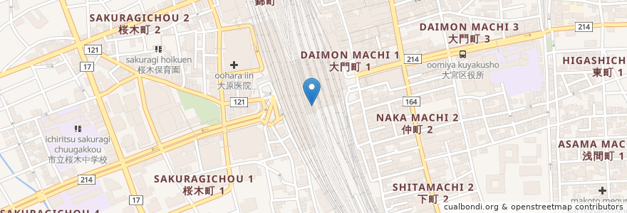Mapa de ubicacion de アメリカンファーマシー en 日本, 埼玉県, さいたま市, 大宮区.