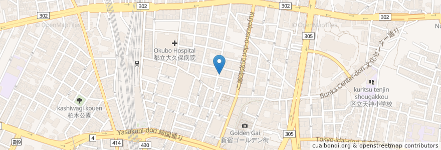 Mapa de ubicacion de club axxcis SHINJUKU - Samurai Museum en Japonya, 東京都, 新宿区.