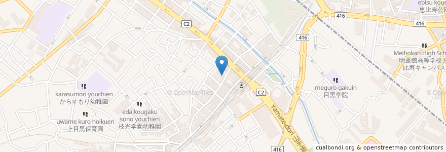 Mapa de ubicacion de ビッグエコー en 日本, 东京都/東京都, 目黒区.