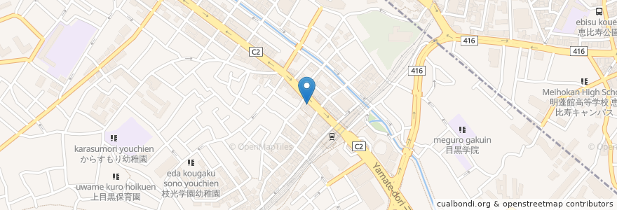 Mapa de ubicacion de あさひ眼科 en Jepun, 東京都, 目黒区.