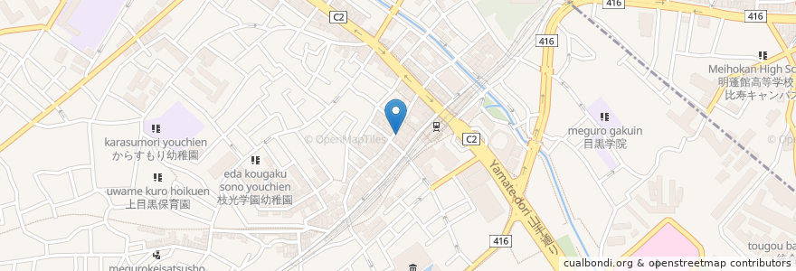 Mapa de ubicacion de アポロ en Japonya, 東京都, 目黒区.