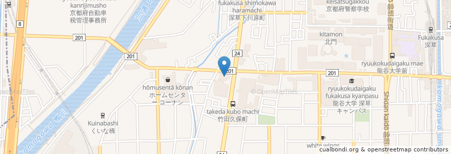 Mapa de ubicacion de キリン堂 en ژاپن, 京都府, 京都市, 伏見区.