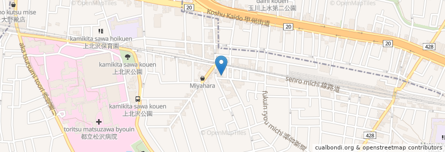 Mapa de ubicacion de 福地眼科 en ژاپن, 東京都.