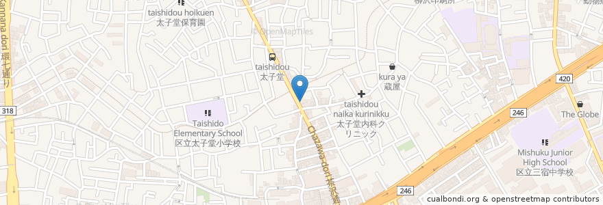 Mapa de ubicacion de 全東栄信用金庫 en Japonya, 東京都, 世田谷区.
