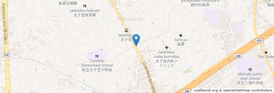 Mapa de ubicacion de 樹のはなクリニック en Japonya, 東京都, 世田谷区.