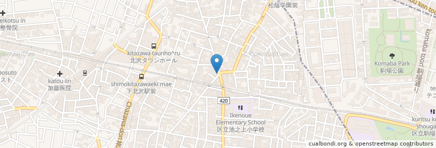 Mapa de ubicacion de あべ池ノ上接骨院 en Japan, 東京都, 世田谷区.