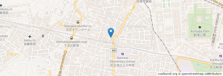 Mapa de ubicacion de ほてい薬局 en Japon, Tokyo, 世田谷区.