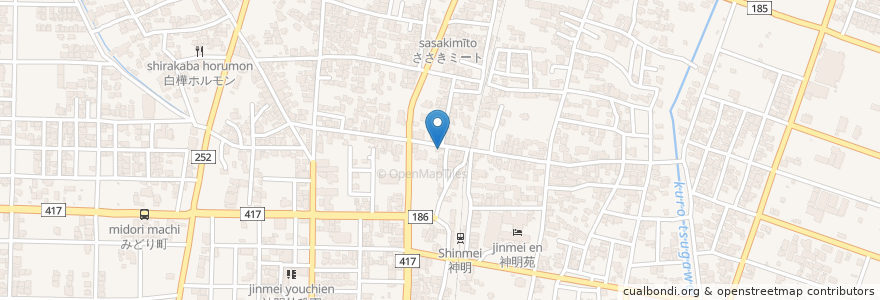 Mapa de ubicacion de 紅びょうたん en Giappone, Prefettura Di Fukui, 鯖江市.