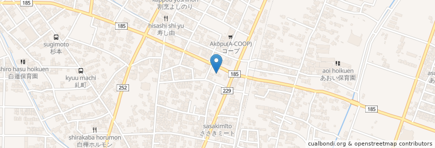 Mapa de ubicacion de 8番らーめん en Japan, Präfektur Fukui, 鯖江市.