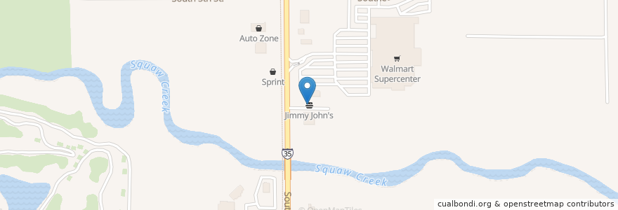 Mapa de ubicacion de Jimmy John's en Estados Unidos De América, Iowa, Story County, Ames.