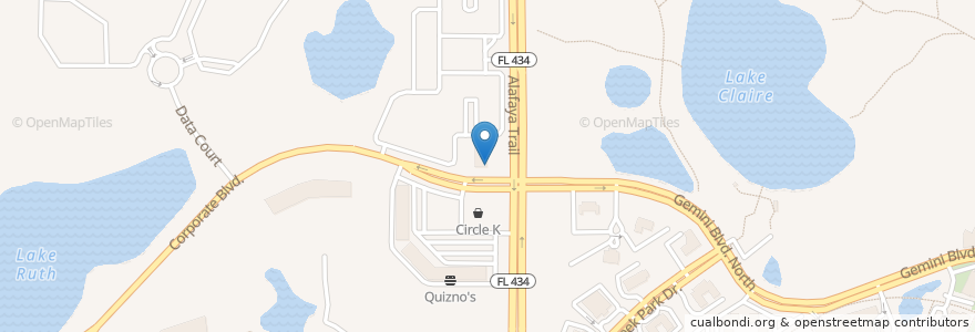 Mapa de ubicacion de Moe's Southwest Grill en États-Unis D'Amérique, Floride, Comté D'Orange.