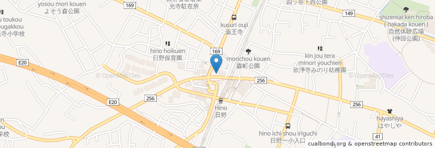 Mapa de ubicacion de 鳥貴族 en Japón, Tokio, Hino.