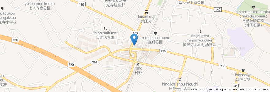 Mapa de ubicacion de 丹波黒どり農場 en اليابان, 東京都, 日野市.