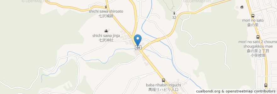 Mapa de ubicacion de 七沢温泉入口 en 日本, 神奈川縣, 厚木市.