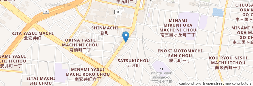 Mapa de ubicacion de 三井住友銀行 en 日本, 大阪府, 堺市, 堺区.