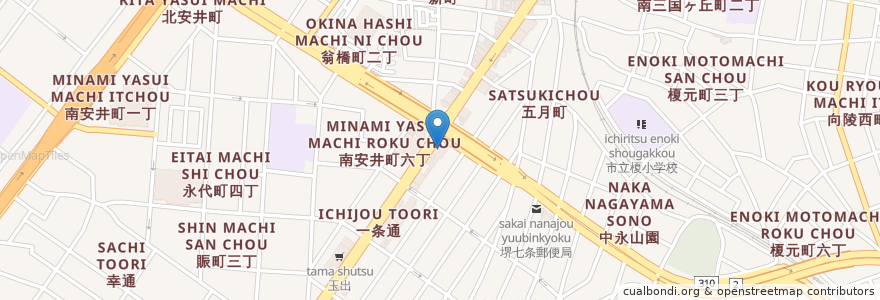 Mapa de ubicacion de マクドナルド en 日本, 大阪府, 堺市, 堺区.