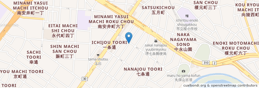 Mapa de ubicacion de 木田歯科医院 en Japão, 大阪府, 堺市, 堺区.