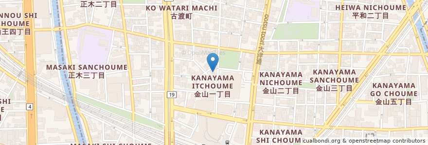 Mapa de ubicacion de とりまる en Japonya, 愛知県, 名古屋市, 中区.