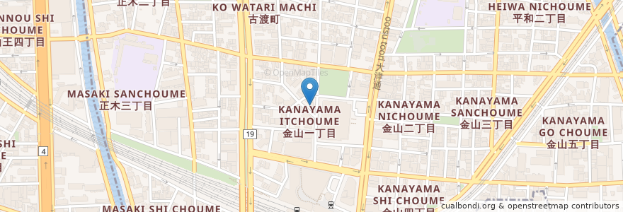 Mapa de ubicacion de ひろしま本店 en Япония, Айти, 名古屋市, 中区.