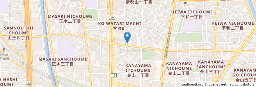 Mapa de ubicacion de キッチン櫻庭 en 日本, 愛知県, 名古屋市, 中区.