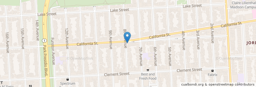 Mapa de ubicacion de Beanstalk Cafe en Stati Uniti D'America, California, San Francisco, San Francisco.