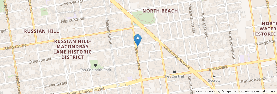 Mapa de ubicacion de Northstar Cafe en États-Unis D'Amérique, Californie, San Francisco, San Francisco.