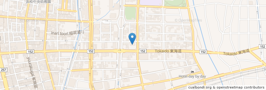 Mapa de ubicacion de 静岡銀行 浜松中央支店 en Giappone, Prefettura Di Shizuoka, Hamamatsu, 中区.