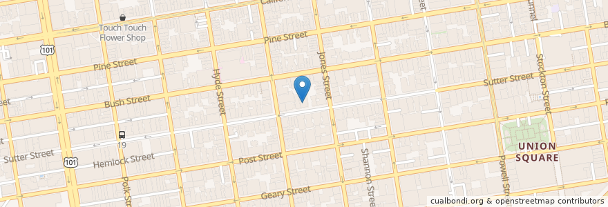 Mapa de ubicacion de Butterick Garage en الولايات المتّحدة الأمريكيّة, كاليفورنيا, سان فرانسيسكو, سان فرانسيسكو.