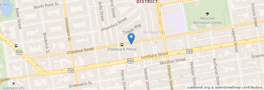 Mapa de ubicacion de Marina Theatre en United States, California, San Francisco City And County, San Francisco.
