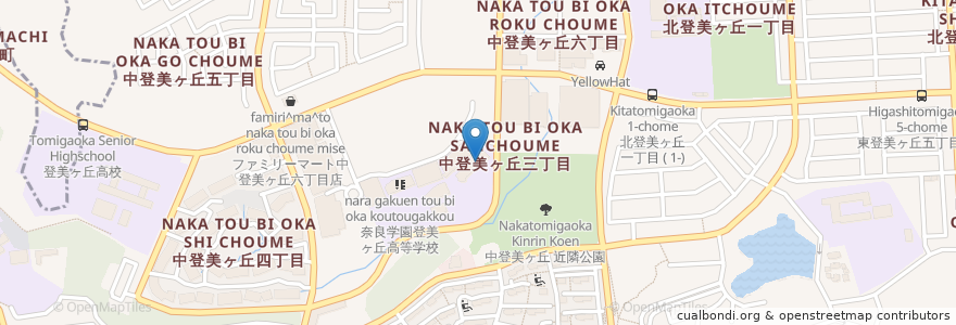 Mapa de ubicacion de 奈良学園登美ヶ丘幼稚園 en 日本, 奈良県/奈良縣, 奈良市.