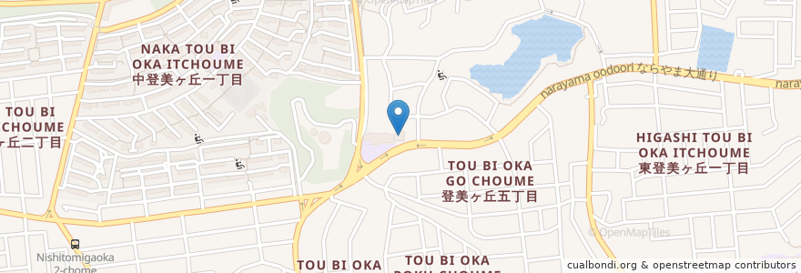 Mapa de ubicacion de 登美が丘カトリック教会 en Япония, Нара, Нара.