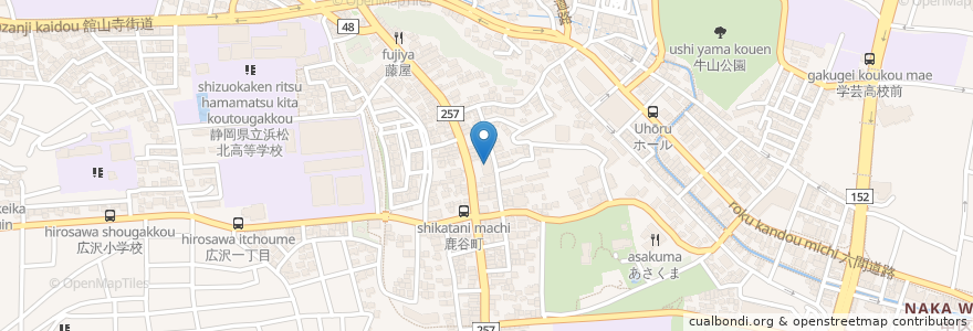 Mapa de ubicacion de ミニストップ 浜松鹿谷町店 en اليابان, شيزوكا, 浜松市, 中区.