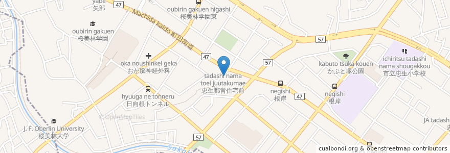 Mapa de ubicacion de ほっともっと 町田根岸店 en Giappone, Tokyo, 町田市.