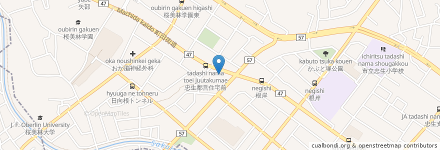 Mapa de ubicacion de 吉野家 en ژاپن, 東京都, 町田市.