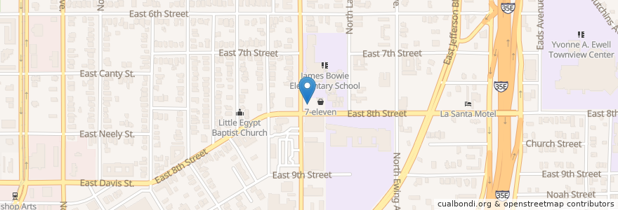 Mapa de ubicacion de 7-Eleven en 美利坚合众国/美利堅合眾國, 得克萨斯州 / 德克薩斯州 / 德薩斯州, Dallas, Dallas County.