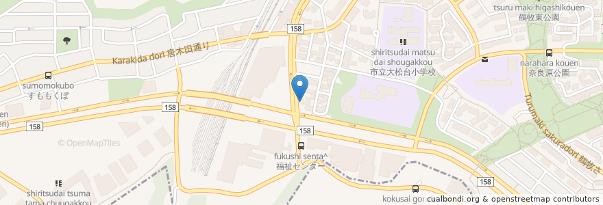 Mapa de ubicacion de 唐木田薬局 en Japonya, 東京都, 多摩市.