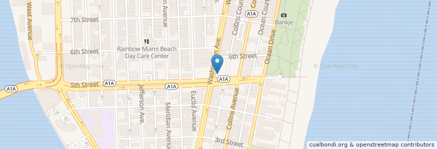 Mapa de ubicacion de Wells Fargo en Stati Uniti D'America, Florida, Contea Di Miami-Dade, Miami Beach.
