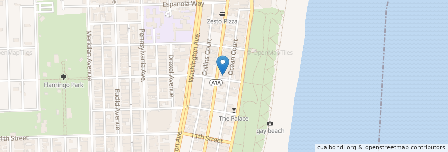 Mapa de ubicacion de 13th Street Garage en United States, Florida, Miami-Dade County, Miami Beach.