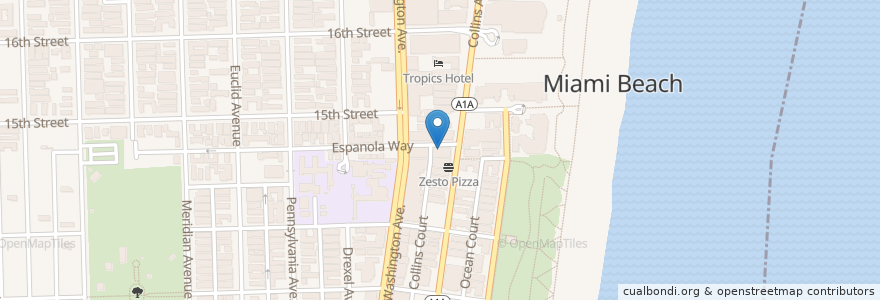 Mapa de ubicacion de Lost Weekend en Verenigde Staten, Florida, Miami-Dade County, Miami Beach.