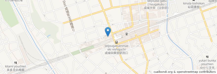 Mapa de ubicacion de Trattoria 成城 en Japão, Tóquio, 世田谷区.