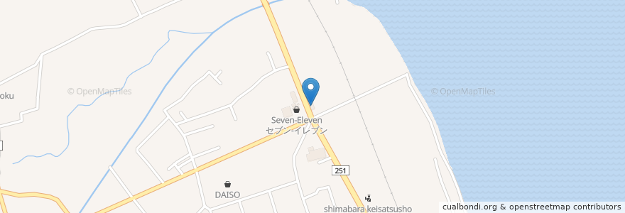 Mapa de ubicacion de マクドナルド en Япония, Нагасаки, 島原市.