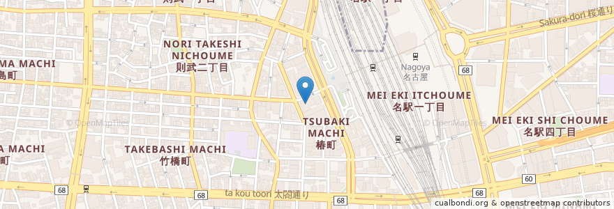 Mapa de ubicacion de 三重銀行 en ژاپن, 愛知県, 名古屋市, 中村区.