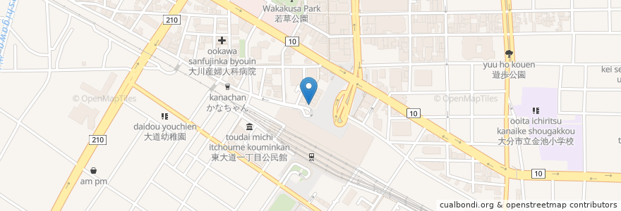 Mapa de ubicacion de おかちゃん en 日本, 大分県, 大分市.