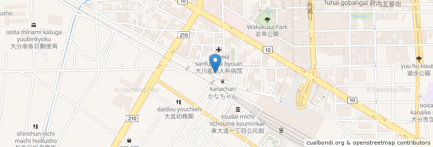 Mapa de ubicacion de ぴあの en 日本, 大分県, 大分市.