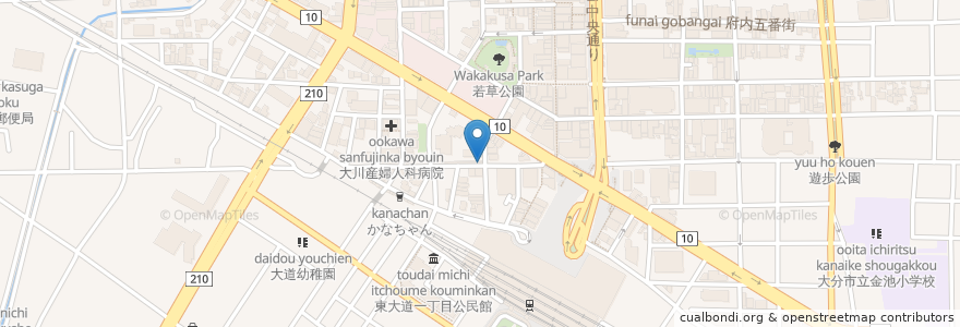 Mapa de ubicacion de スナック シャンソン en اليابان, 大分県, 大分市.